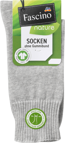 Socken ohne St Gummifäden, grau, 1 Gr. 35-38