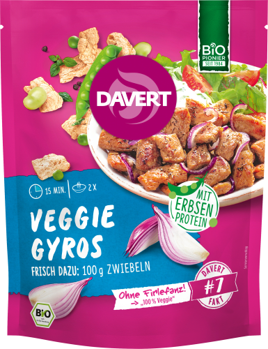 Fertiggericht, Veggie Gyros mit Erbsenprotein, 68 g | Tofu & Fleischersatz