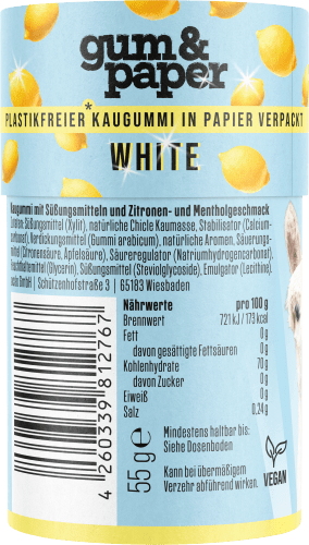 Kaugummi, White Citrus, zuckerfrei Stück), 55 (40 g