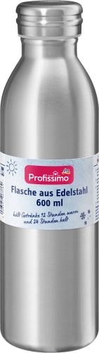 Flasche aus Edelstahl 600ml edelstahlfarben, 1 St | Aufbewahren & To Go