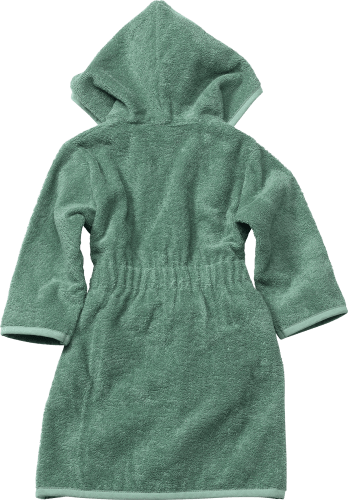 Kinder Bademantel, Gr. 104, Bio-Baumwolle, 1 grün, St aus