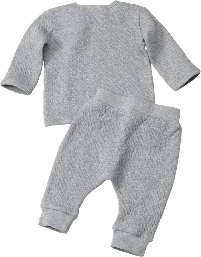 Baby Set, Gr. 74, 1 Bio-Baumwolle, grau, aus St