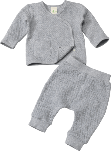 Baby Set, Gr. 74, aus St Bio-Baumwolle, grau, 1