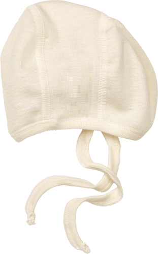 Mütze aus Bio-Wolle und Seide, 38/39, Gr. weiß, 1 St