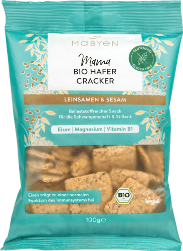 Cracker Mama Hafer Leinsamen & Sesam, 100 g | Ernährung in Schwangerschaft & Stillzeit