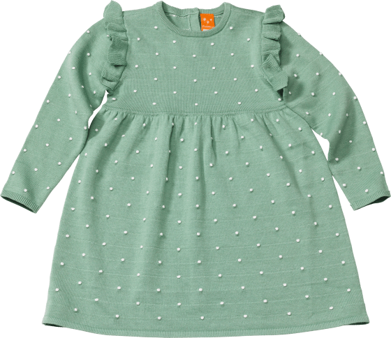 Kinder Kleid, Gr. 110, aus Baumwolle, 1 St grün