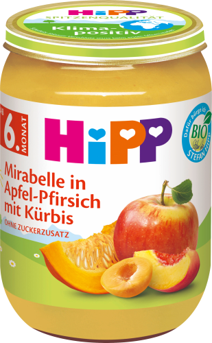 Einkaufsliste Früchte + Gemüse 6. Apfel-Pfirsich ab Monat, Mirabelle in mit 190 Kürbis, g