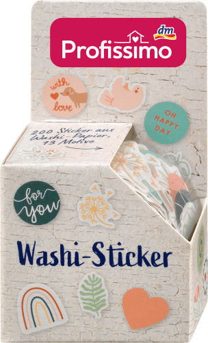 Sticker Washi auf Rolle 13 Motive, 1 St | Geschenkband & Washi Tape