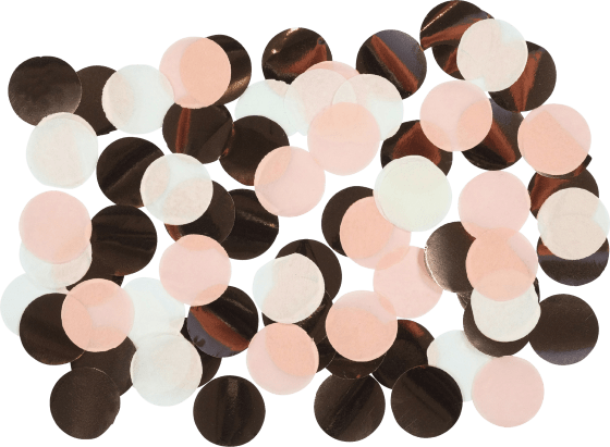 Streukonfetti, Punkte 24 weiß-rosa-roségold, g