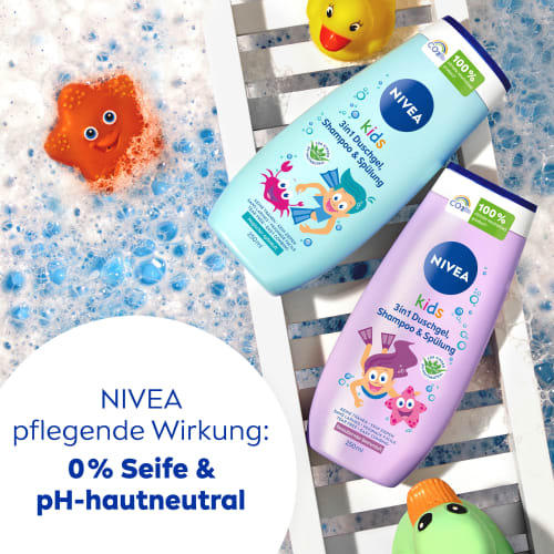 Kinder Duschgel & 250 Shampoo Apfelduft, 3in1 Spülung ml 