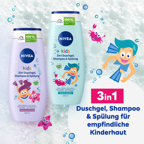 250 & 3in1 Shampoo Kinder Beerenduft, & Spülung ml Duschgel