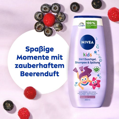 Kinder Duschgel & Shampoo & Spülung ml Beerenduft, 250 3in1