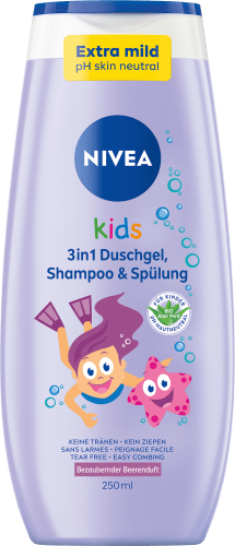 Kinder Duschgel & Shampoo & Spülung 3in1 Beerenduft, 250 ml