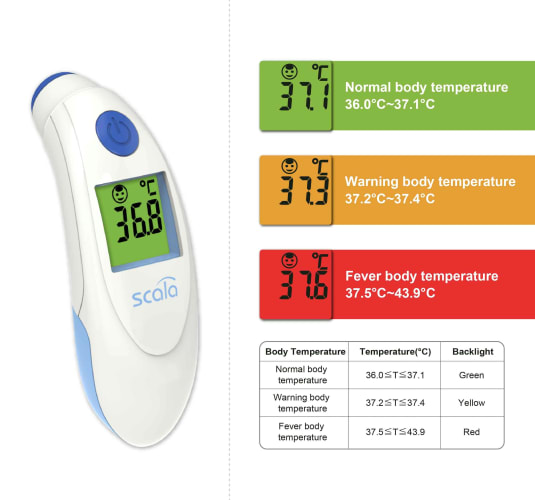 mit Infrarot 1 kontaktlos LED Fieberalarm, SC St 8360 Fieberthermometer