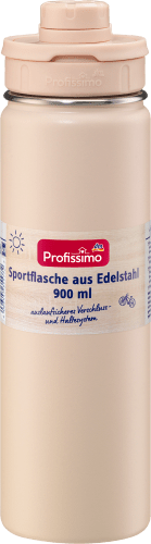 Sportflasche aus Edelstahl creme, 900 ml