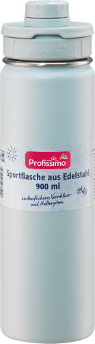 Sportflasche aus Edelstahl hellblau, ml 900