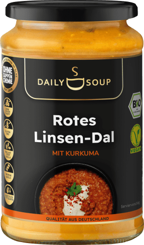 Linsen-Dal Kurkuma, rotes ml mit Suppe, 380