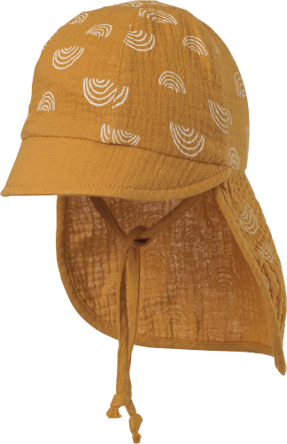 Baby Mütze, Gr. 44/45, aus Bio-Baumwolle, gelb, 1 St