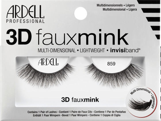 Künstliche Wimpern 3D Faux Mink 859 (1 Paar), 2 St | Künstliche Wimpern