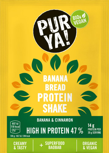 Proteinpulver 47% Banana Bread, Banana Baobab, Cinnamon 30 mit g 
