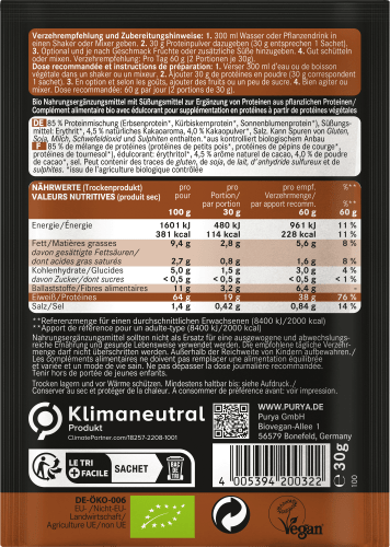 Proteinpulver 64% High Cocoa, Protein, g 30