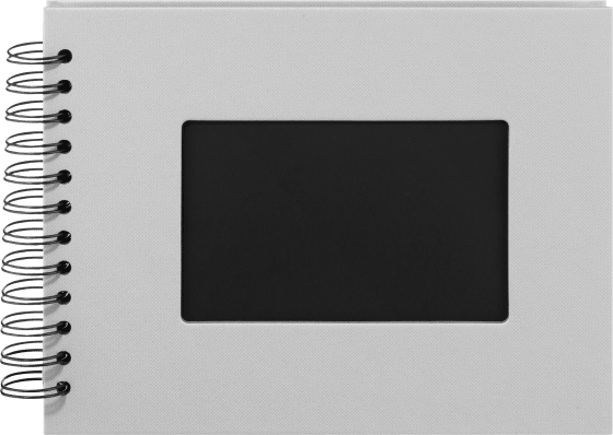 Fotoalbum Profi 23x18 cm, Grau mit schwarzen Innenseiten, 1 St
