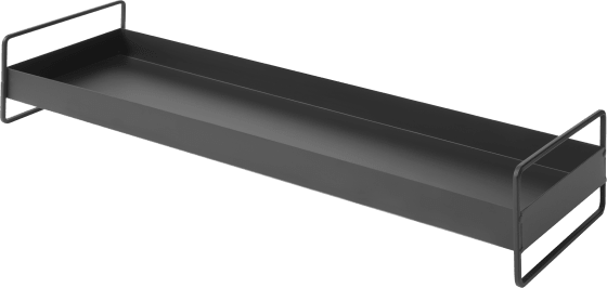 schwarz, Metalltablett 1 St 50x16x9cm