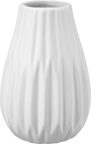 Keramikvase Rillen mit weiß, 1 St