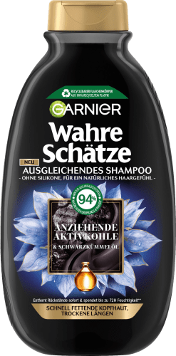 Shampoo Anziehende Aktivkohle & Schwarzkümmelöl, 300 ml