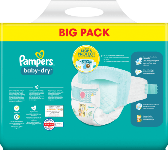 Windeln Baby Dry (6-10 Big kg), Midi Gr. 3 Pack, St 80