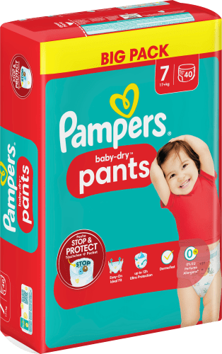 40 St Baby Dry Large Gr.7 Pants Big Baby kg), Extra (17+ Pack,