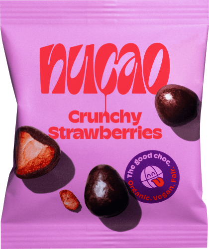 Crunchy mit 50 Schokolade, Erdbeeren Trockenfrüchte, Strawberries, g