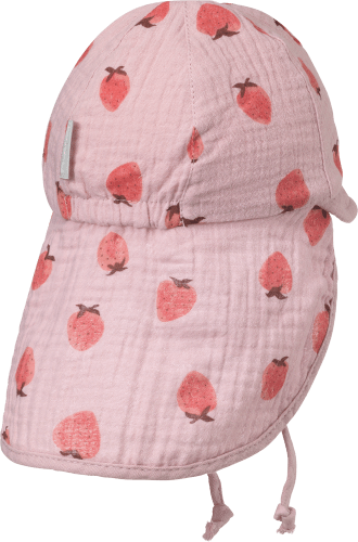 Baby Mütze, Gr. St 44/45, 1 Bio-Baumwolle, aus rosa