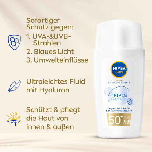 Sonnenfluid Gesicht, triple LSF 50+, ml protect, 40