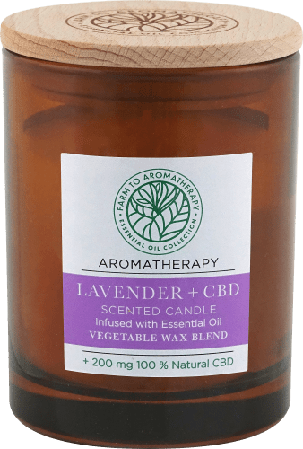 1 im + Glas Lavender Aromatherapy Duftkerze CBD, St