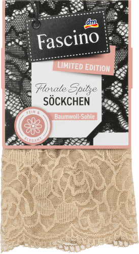 Socken mit Gr. 1 St braun, Spitze, 39-42