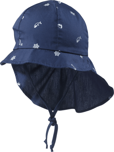 Baby Mütze, Gr. 44/45, aus Bio-Baumwolle, blau, 1 St