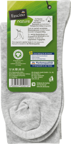 Bio-Baumwolle, grau, Gr. St mit 35-38, Socken 1