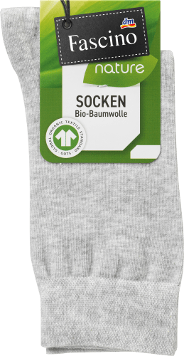 Bio-Baumwolle, grau, Gr. St mit 35-38, Socken 1