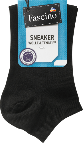TENCEL™ und mit schwarz, 1 St Wolle Sneaker 35-38, Lyocell, Gr.