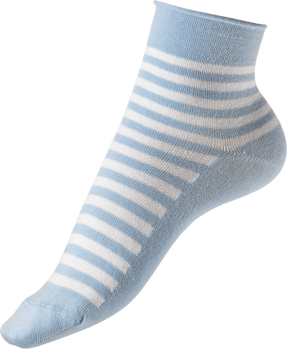 35-38, 1 Rollrand, mit blau, Gr. St Socken