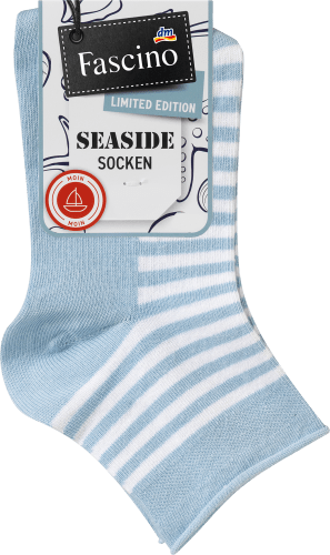 Socken mit Rollrand, Gr. 35-38, blau, 1 St