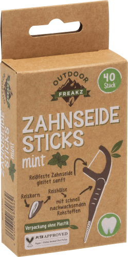 Zahnseide-Sticks Mint, 40 St | Interdentalbürsten & Zahnseide