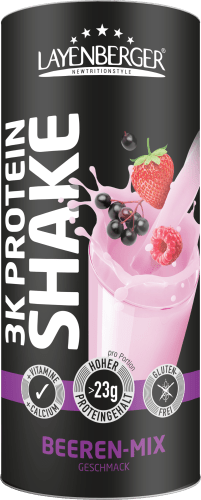 Proteinpulver 3K Protein, Beeren Mix Geschmack, 360 g | Protein Shakes & Pulver