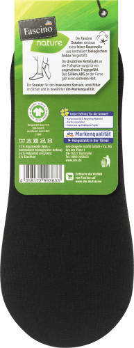 St Bio-Baumwolle mit schwarz, 1 Gr. und 43-46, Fersen-ABS, Sneaker