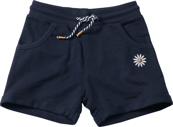 Kinder Shorts, Gr. 110, aus Bio-Baumwolle, blau, 1 St