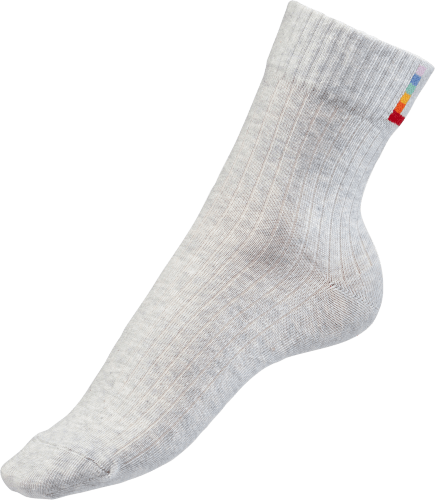 Socken in Ripp-Optik, Gr. grau, 35-38, 1 St