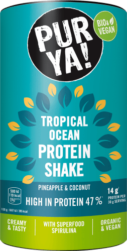 Proteinpulver Coconut Protein, Ananas g Spirulina, 47% & mit Tropical 480 Ocean