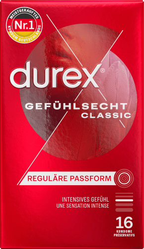 Kondome Gefühlsecht Classic, Breite 16 St 56mm