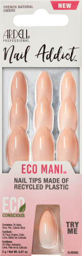 Künstliche Nägel Eco Mani French Natural Ombre, 30 St | Künstliche Fingernägel & Nageldesign